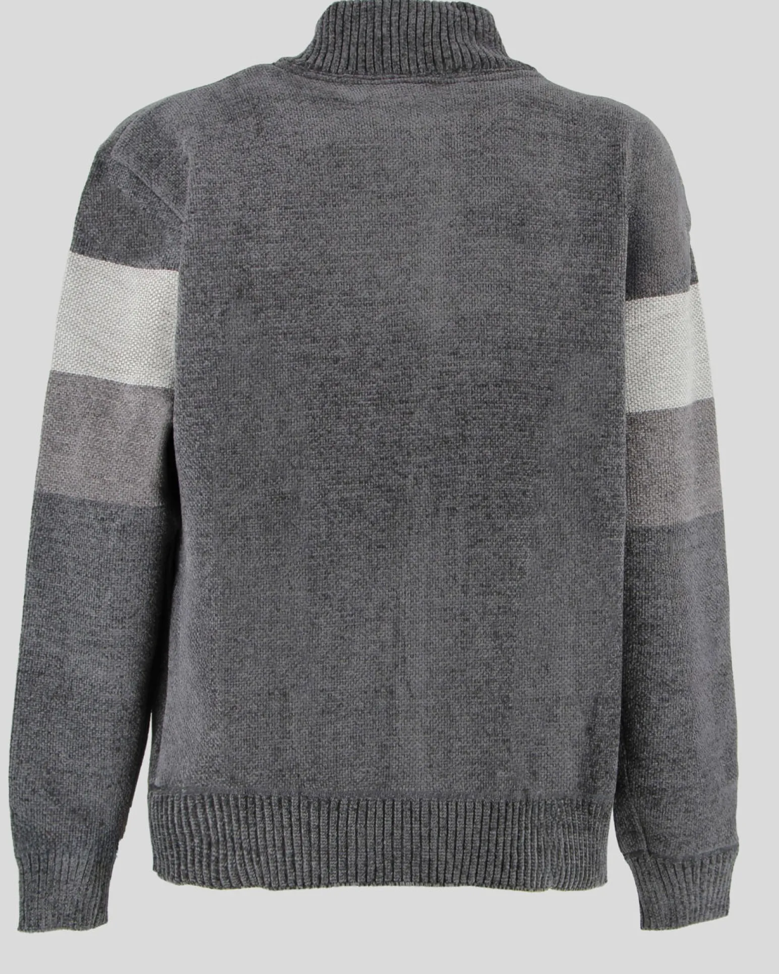 BROKER'S - Maglia manica lunga full zip in ciniglia