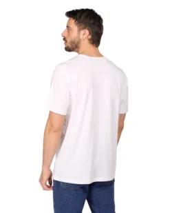 BROKER'S - Tshirt manica corta bianca con stampa in cotone