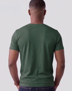 BROKERS - Tshirt mezza manica scollo a V in BAMBOO verde