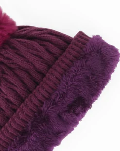 BRUGI - CAPPELLO BORDEAUX DA DONNA CON PON PON - ZH2H-6435_323