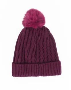 BRUGI - CAPPELLO BORDEAUX DA DONNA CON PON PON  -  ZH2H-6435_323
