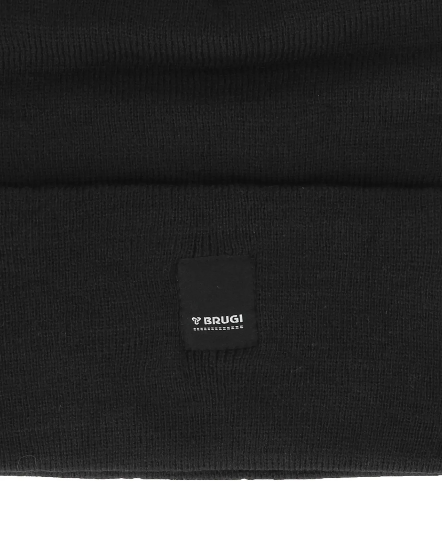 BRUGI - Cuffia nera da uomo con logo centrale