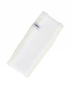 BRUGI - Fascia sci bianca a maglia da donna con fodera in pile