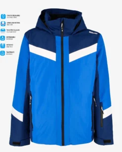 BRUGI - GIACCA DA SCI UOMO BLU, BIANCA E CELESTE 3000, AJ1C-T54T