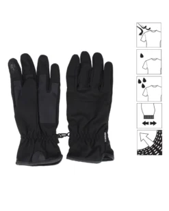 BRUGI - GUANTI DA SCI UOMO NERI CON TOUCH SOFT SHELL - ZD1RTZ43TG