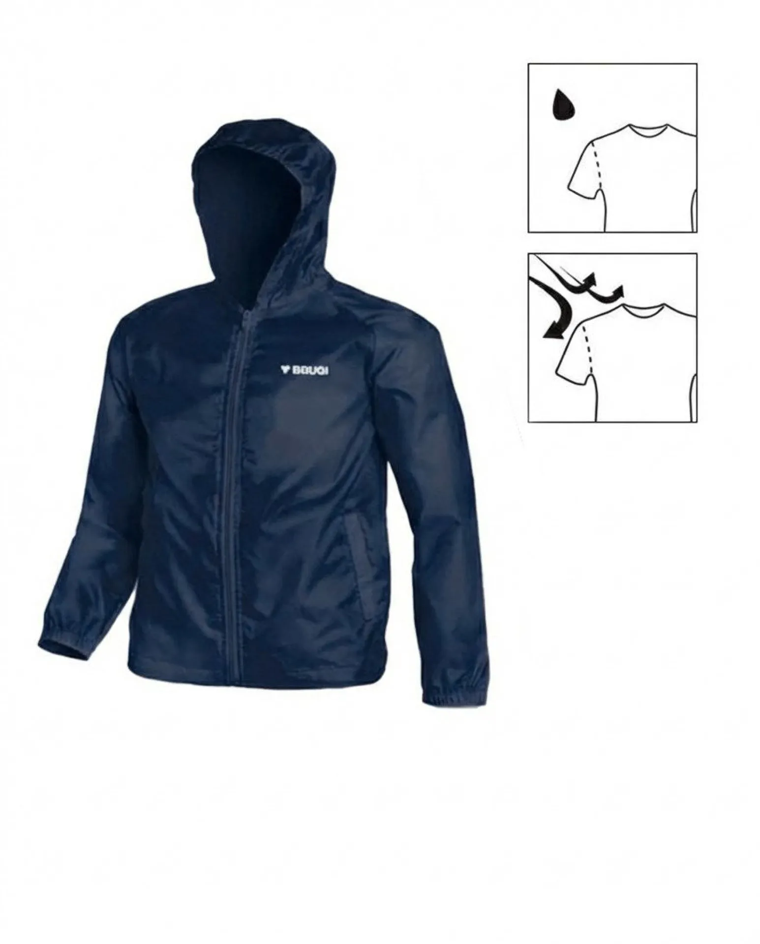 BRUGI - K-WAY JUNIOR RICHIUDIBILE BLU, JX2B-T761_460