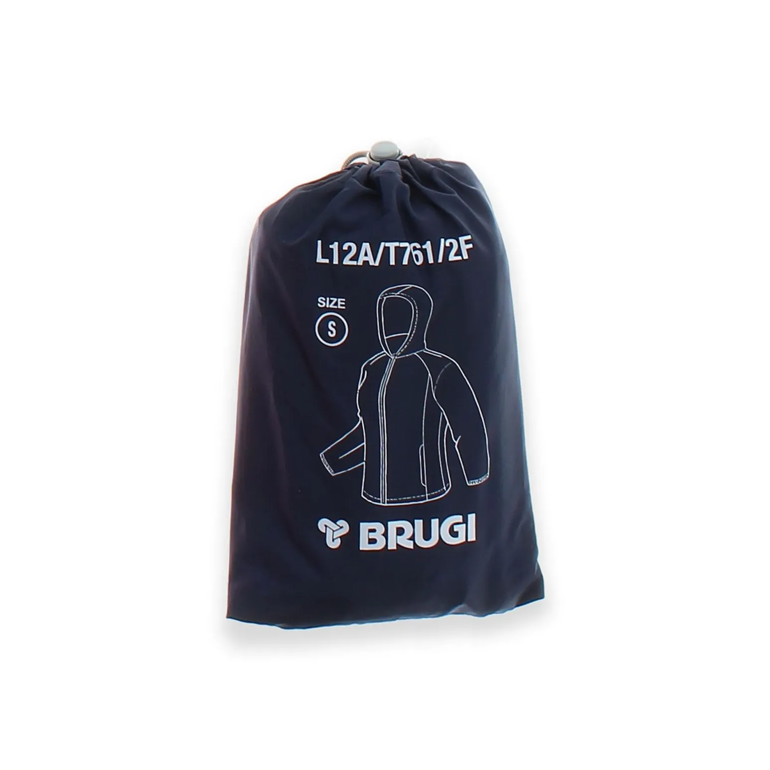 BRUGI - K-Way sfoderato idrorepellente e antivento, ripiegabile in tasca
