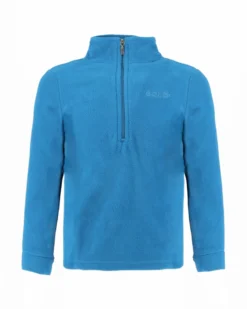 BRUGI - MICROPILE AZZURRO MEZZA ZIP PER RAGAZZI