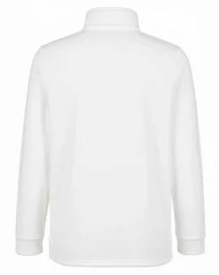 BRUGI - MICROPILE BIANCO DA UOMO MEZZA ZIP, 9GYT-T154_010