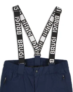 BRUGI - Pantalone da sci blu con bretelle regolabili uomo