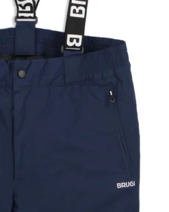 BRUGI - Pantalone da sci blu con bretelle regolabili uomo