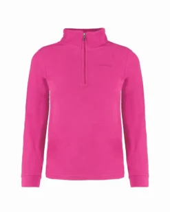 BRUGI - Pile da ragazzo fucsia con mezza zip frontale