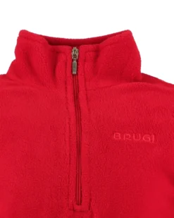 BRUGI - Pile da ragazzo rosso con mezza zip frontale