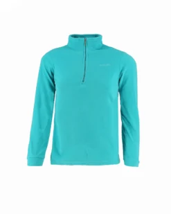 BRUGI - Pile da ragazzo turchese con mezza zip frontale