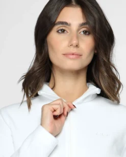 BRUGI - PILE FULL ZIP DONNA BIANCO, 9GZB-TZ17-010