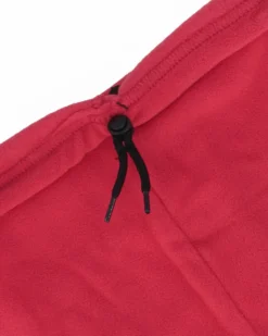 BRUGI - Scaldacollo in pile da uomo rosso con coulisse regolabile