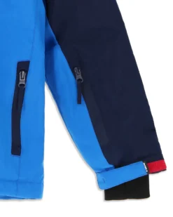 BRUGI - Tuta da sci bambino blu impermeabile traspirante idrorepellente antivento