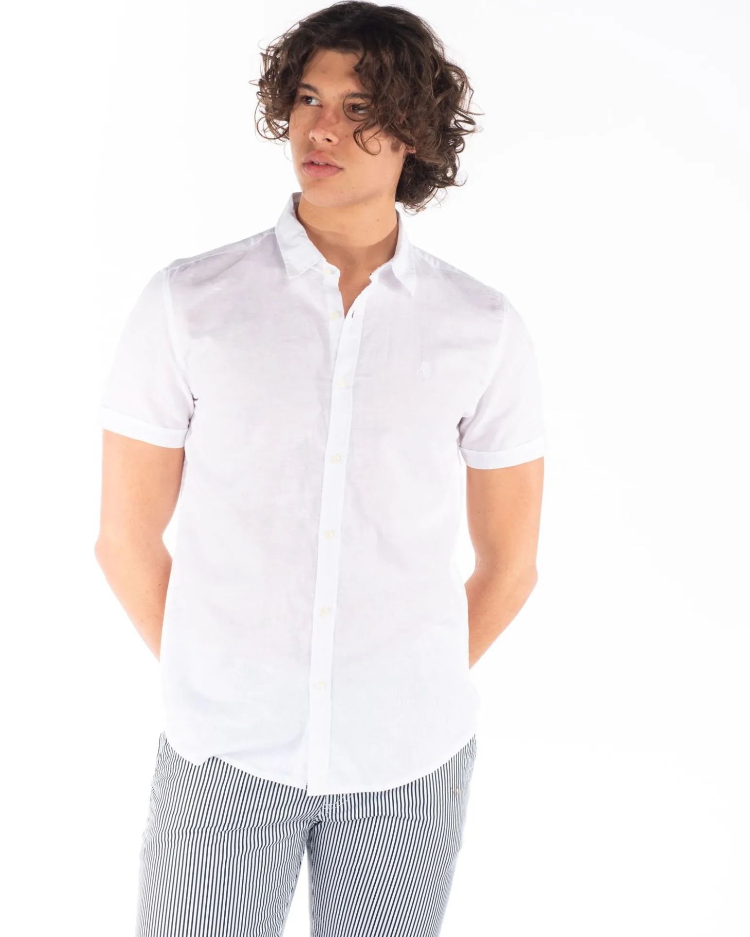 CAMICIA MANICA CORTA LINO CC