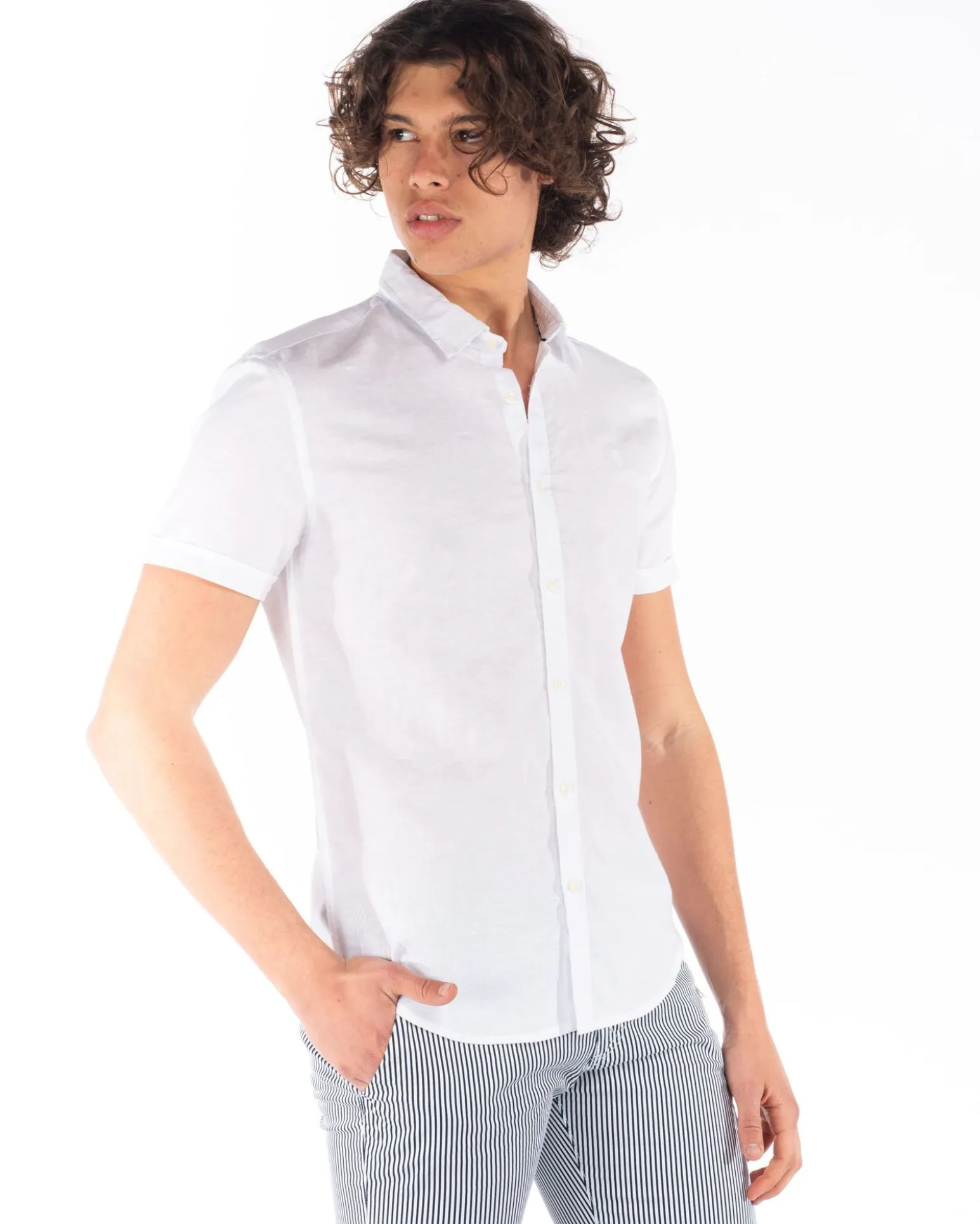CAMICIA MANICA CORTA LINO CC