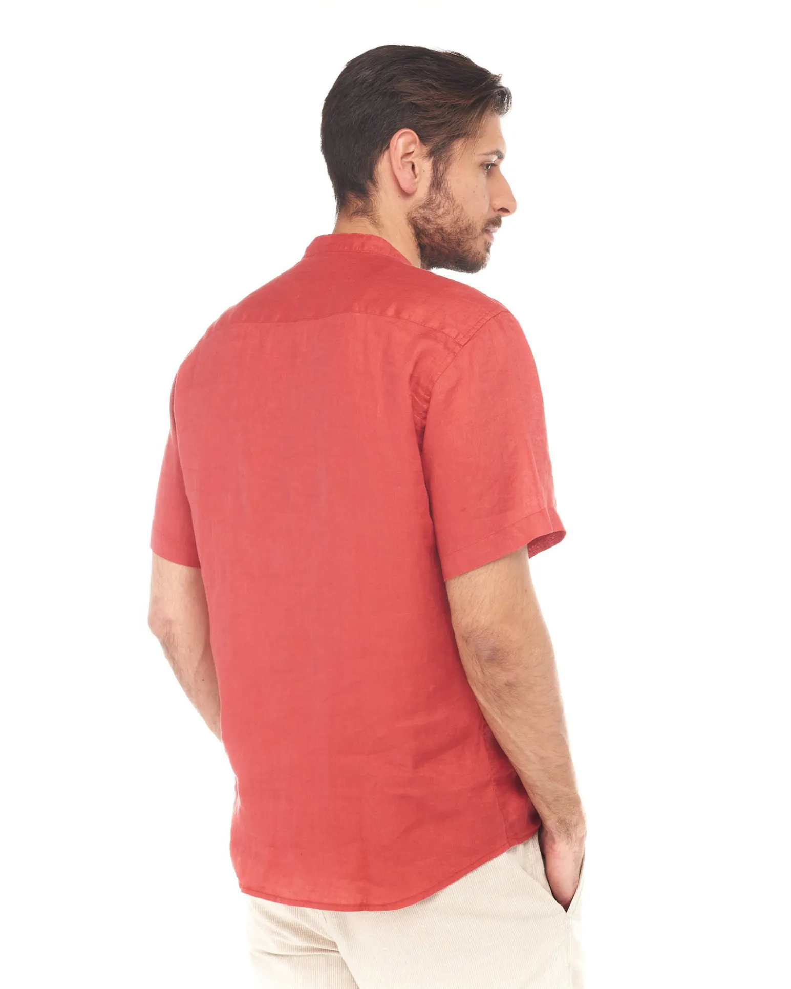 CAMICIA MEZZA MANICA LINO COREANO