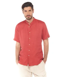 CAMICIA MEZZA MANICA LINO COREANO