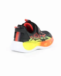 CANGURO - Sneakers arancione e nera da bambino con strappo, numerata 29/35