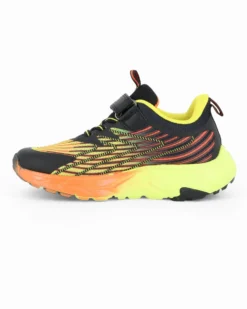 CANGURO - Sneakers gialla e nera da bambino con strappo, numerata 29/35