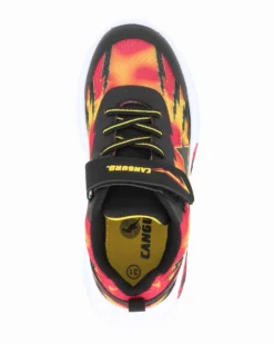 CANGURO - Sneakers rossa e nera da bambino con strappo, numerata 29/35