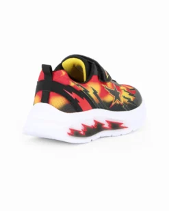 CANGURO - Sneakers rossa e nera da bambino con strappo, numerata 29/35