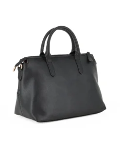 CARRERA - Borsa a due manici nera con logo e tasca frontale, tracolla removibile