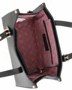 CARRERA - Borsa a du manici logata nera, tracola removibile
