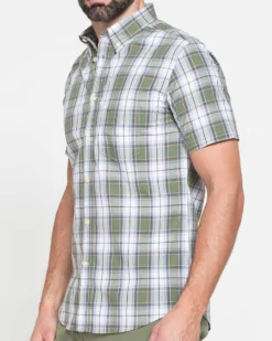 CARRERA - Camicia manica corta botton down con taschino