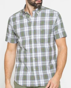CARRERA - Camicia manica corta botton down con taschino