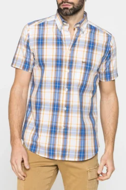 CARRERA - Camicia manica corta botton down con taschino