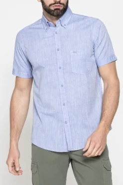 CARRERA - CAMICIA MANICA CORTA COLLO BOTTON DOWN TESSUTO MALFILE' CON 1TASCHINO
