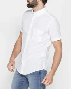 CARRERA - CAMICIA MANICA CORTA CON COLLO BOTTON DOWN TESSUTO MALFILE' CON 1 TASCHINO