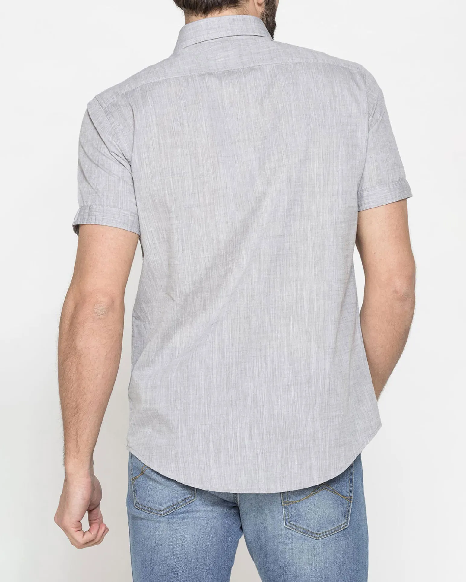 CARRERA - CAMICIA MANICA CORTA COLLO BOTTON DOWN TESSUTO MALFILE' CON 1TASCHINO
