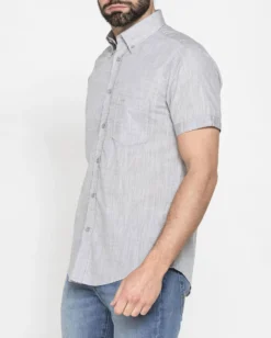 CARRERA - CAMICIA MANICA CORTA COLLO BOTTON DOWN TESSUTO MALFILE' CON  1TASCHINO