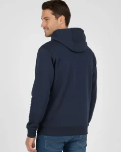 CARRERA - FELPA CON ZIP INTERA E CAPPUCCIO BLU DA UOMO