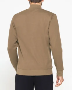 CARRERA - FELPA FULL ZIP BEIGE IN PIQUET DA UOMO