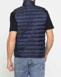 CARRERA - Gilet 100 grammi in tessuto ripstop blu da uomo