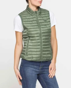 CARRERA - Gilet 100 grammi ultralight in tessuto ripstop verde salvia da donna