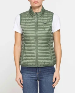 CARRERA - Gilet 100 grammi ultralight in tessuto ripstop verde salvia da donna