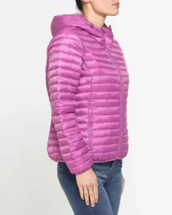 CARRERA - Giubbino 100 grammi con cappuccio in tessuto ripstop fuxia da donna