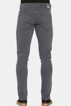 CARRERA - PANTALONE ANTRACITE DA UOMO IN BULL DENIM SLIM FIT CON TINUTRA OLD