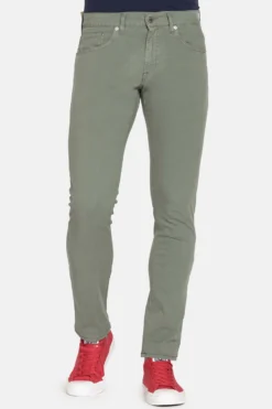 CARRERA - Pantalone da uomo slim fit verde in cotone elasticizzato