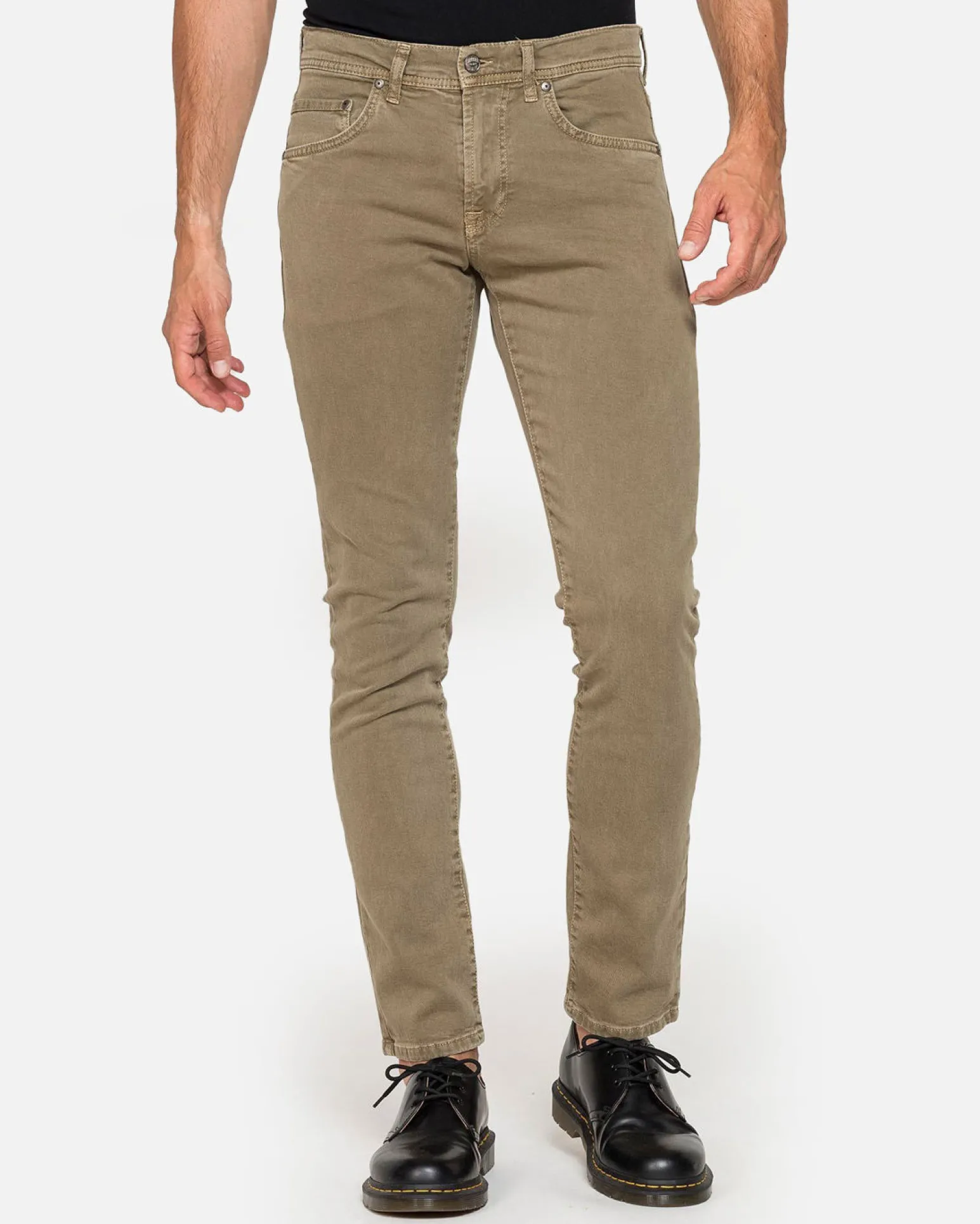 CARRERA - PANTALONE FANGO 5 TASCHE COTONE ELASTICIZZATO SLIM FIT