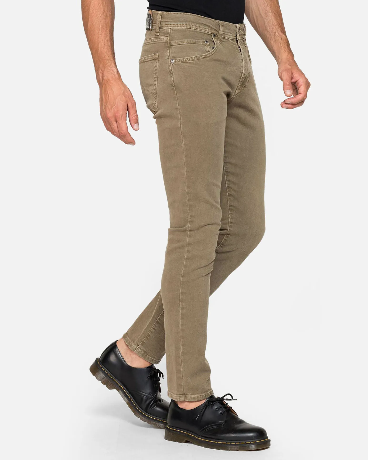 CARRERA - PANTALONE FANGO 5 TASCHE COTONE ELASTICIZZATO SLIM FIT
