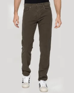 CARRERA - PANTALONE MARRONE 5 TASCHE  IN PESANTE FUSTAGNO STRETCH