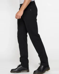 CARRERA - PANTALONE NERO 5 TASCHE  SMERIGLIATO IN PESANTE GABARDINA DI COTONE